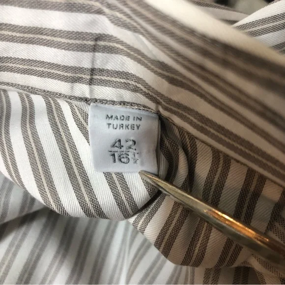 ERMENEGILDO ZEGNA Comfort Fit Long Sleeve Button Down Shirt 42/16 1/2 - Picture 6 of 8